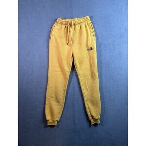 The North Face Men Pants Medium Yellow Jogger Drawstring Activewear Fleece